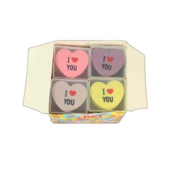 پاک کن رنگی معطر قابدار طرح قلب هیگر 20 عددی