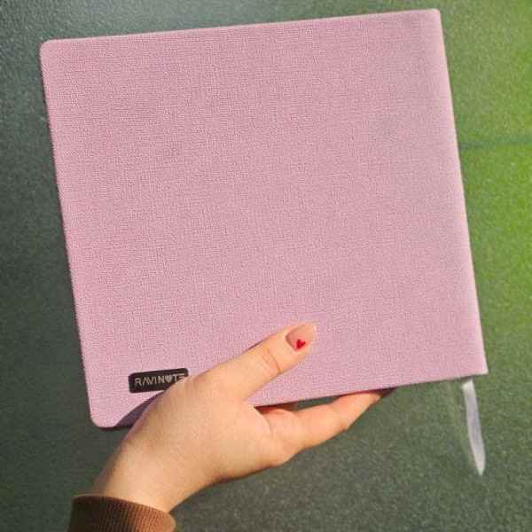 سررسید 1404 مینیمال جلد سخت مخمل رنگی راوی نوت یک جلد