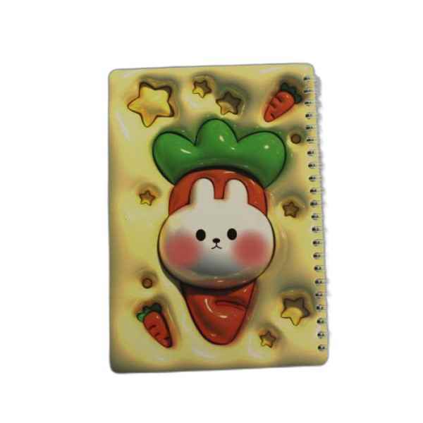 دفتر یادداشت فنری a5 جلد مقوایی فانتزی توتک