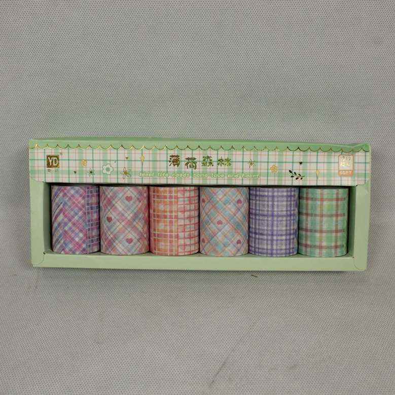 چسب کاغذی فانتزی 4 سانت طرح دار صبا 6 عددی