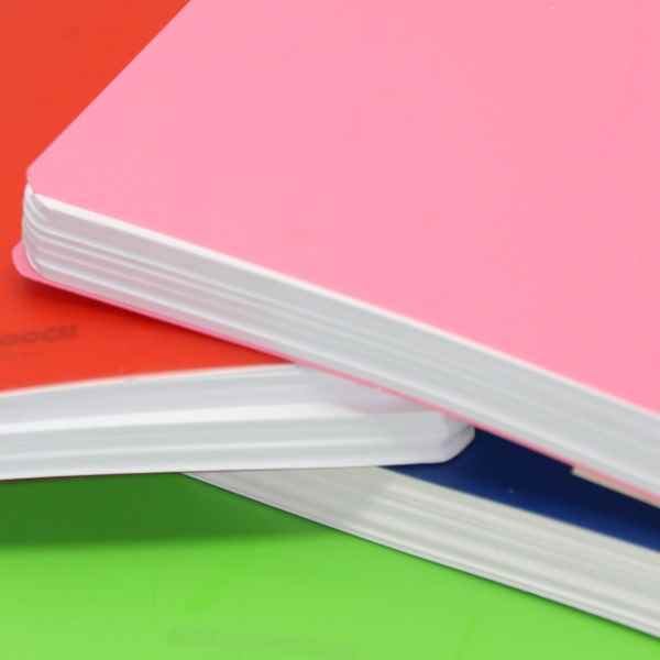 دفتر 160 برگ خط دار فنری طلقی گل یا پوچ تک جلدی