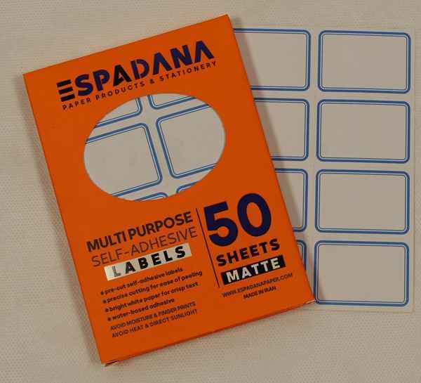 برچسب 8 عددی  دورآبی 3550 میلیمتر کد 110 اسپادانا 50 برگی