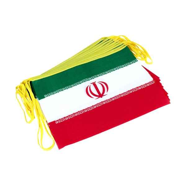 پرچم ایران مستطیلی 3040 پارچه ای 10 عددی ریسه ای متفرقه  20 ریسه ای