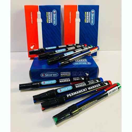 ماژیک پرمننت قرمز نوک گرد hl-344873 استورم  12 عددی 