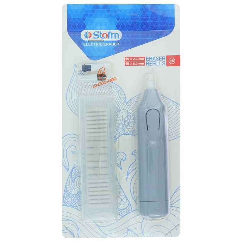 پاک کن برقی دو سایزی hl-381385 استورم  12 عددی 