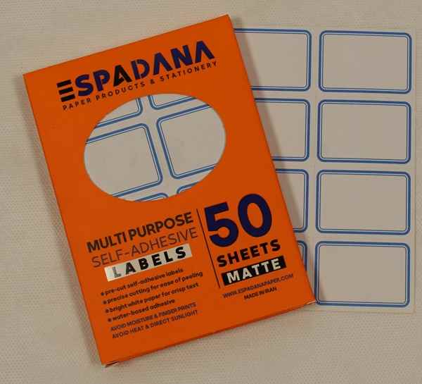 برچسب 8 عددی  دورآبی 3550 میلیمتر کد 110 اسپادانا 50 برگی