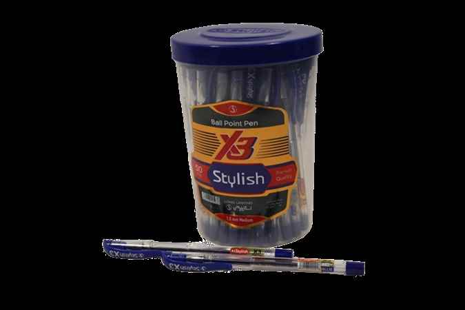 خودکار آبی x3 نوک 1 استایلیش 50 عددی