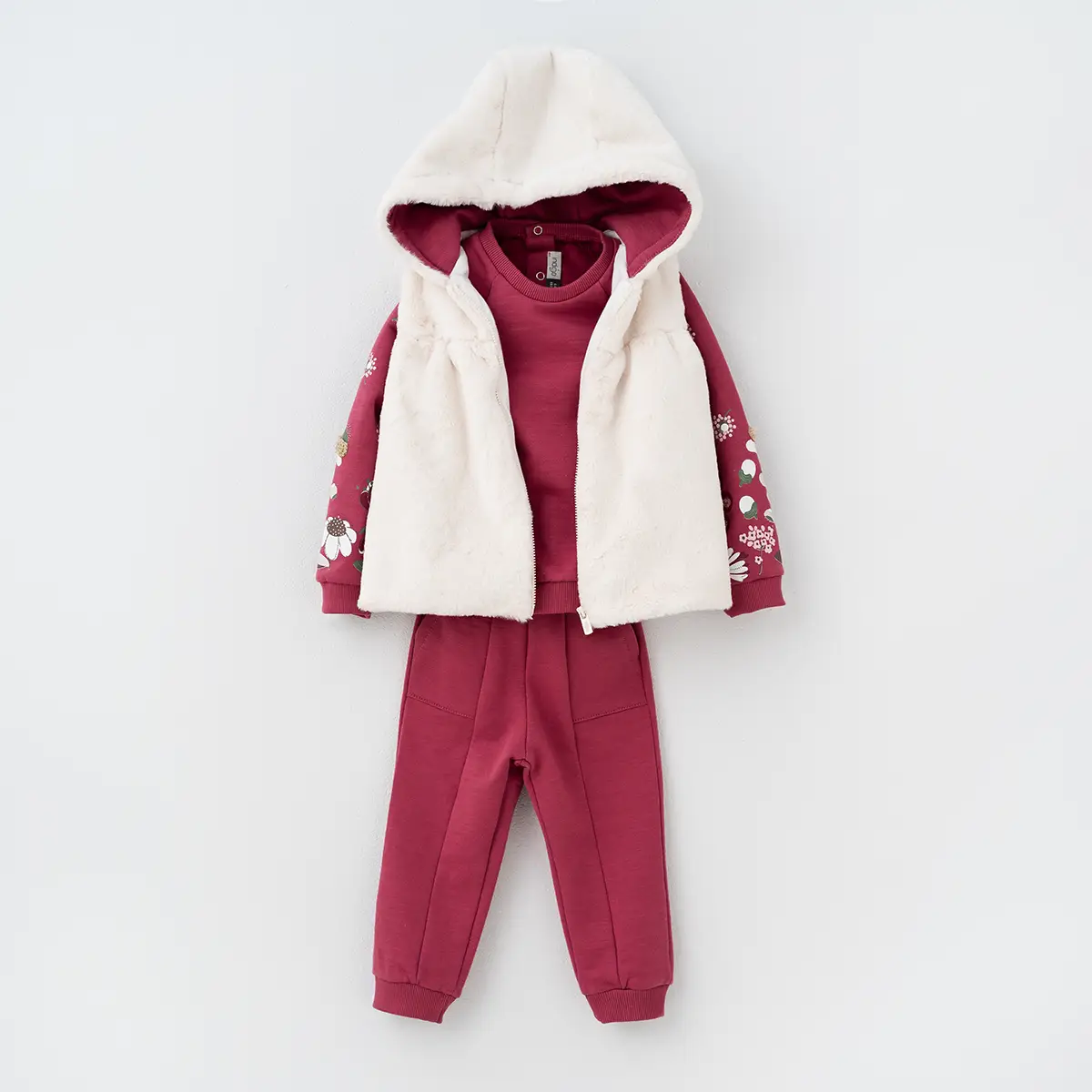 ژیله و بلوز و شلوار دخترانه طرح شقایق کد 231381