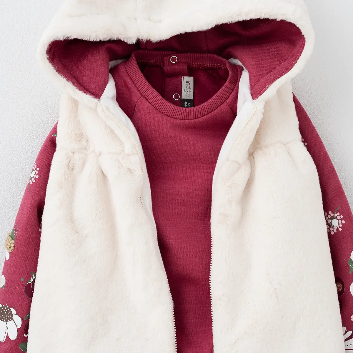 ژیله و بلوز و شلوار دخترانه طرح شقایق کد 231381