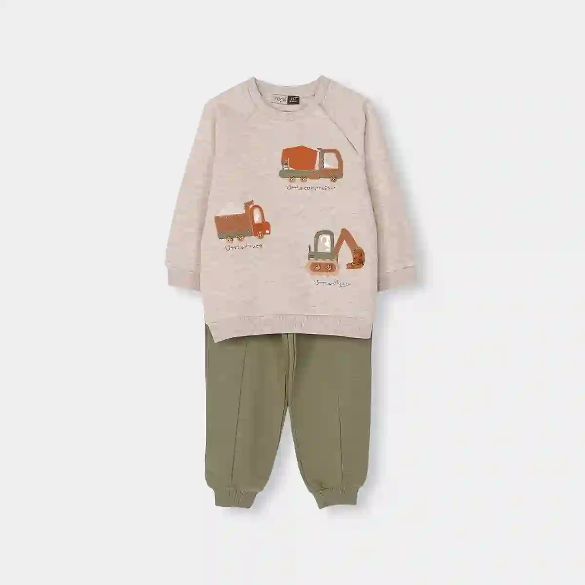 بلوز آستین بلند و شلوار پسرانه طرح تراک کد 24221