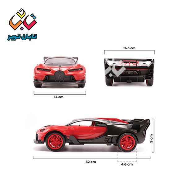 ماشین بوگاتی جعبه ای 93004 تریتی 20